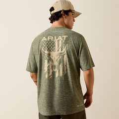 Ariat Longskull Freedom Tee | Dark Olive