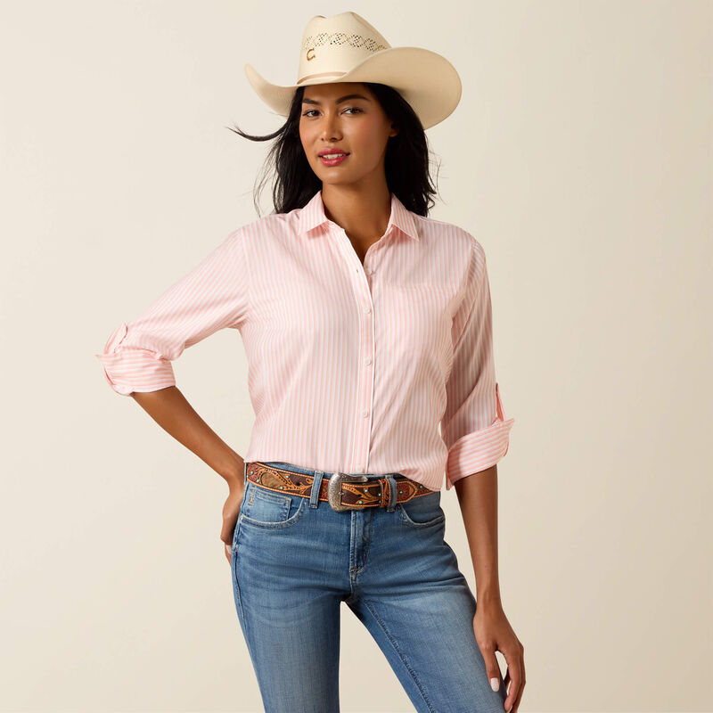 Ariat Women's Peach Stripe VentTEK Shirt