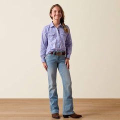 Ariat Girls' Western Motifs Shirt - Lavender