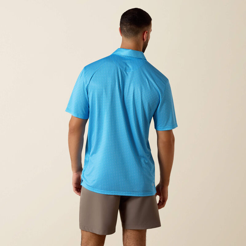Ariat Men's Ibiza Blue All Over Print Polo