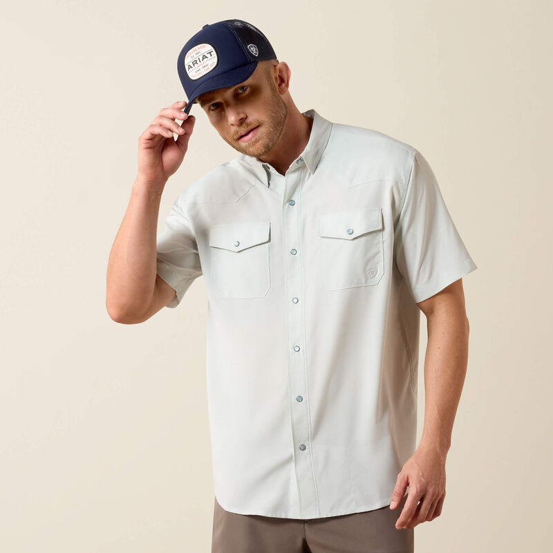 Ariat Western VentTEK Aqua Heather Classic Fit Shirt
