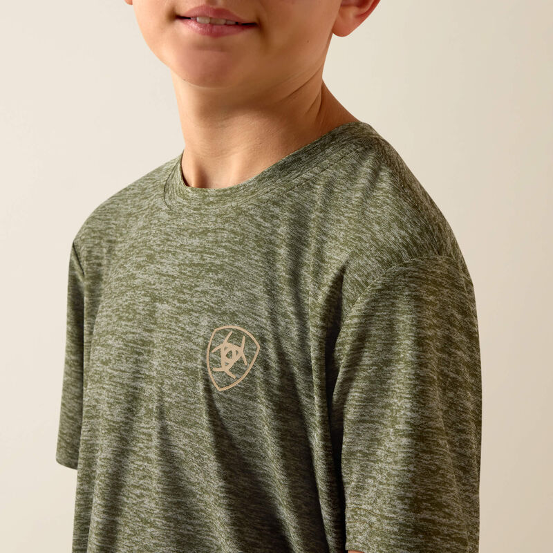Ariat Boys Longskull Freedom Tee | Dark Olive