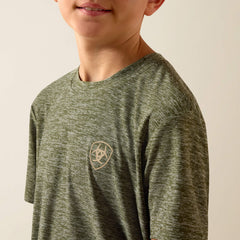 Ariat Boys Longskull Freedom Tee | Dark Olive