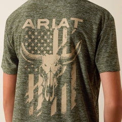Ariat Boys Longskull Freedom Tee | Dark Olive