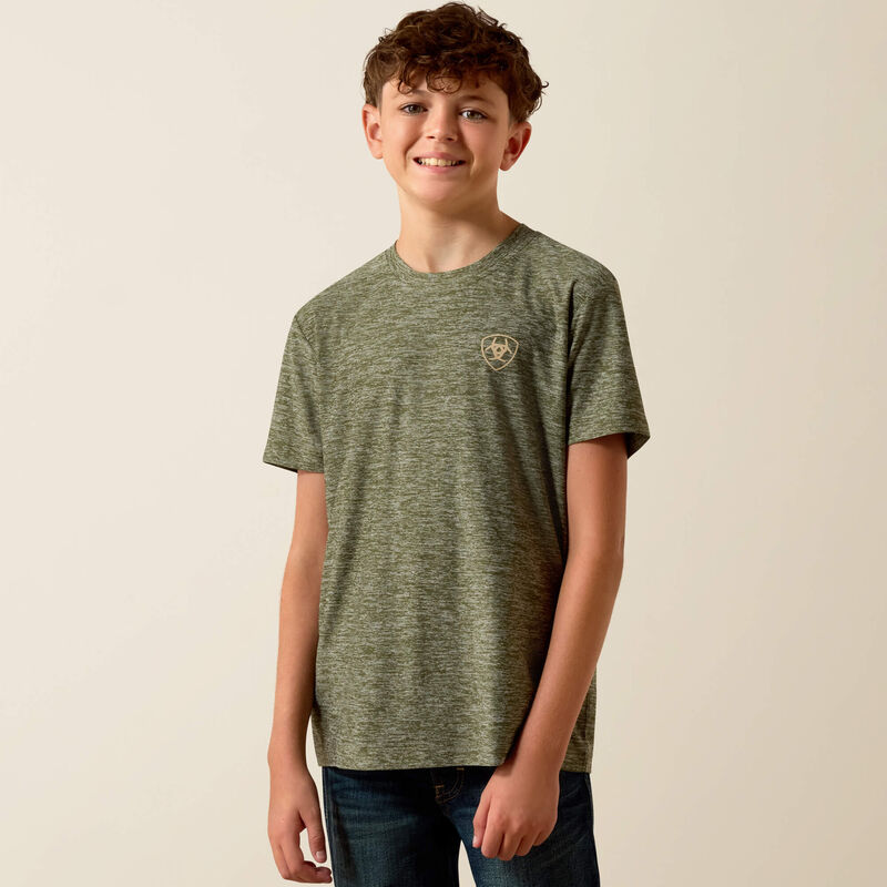Ariat Boys Longskull Freedom Tee | Dark Olive