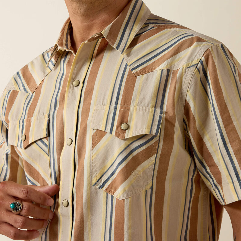 Ariat Men's Bandshell Stripe Retro Hawthorne Fitted Snap Shirt