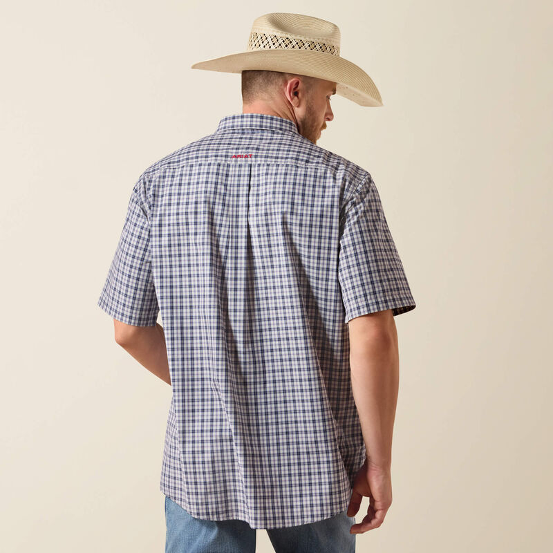 Ariat Men's Pro Series Barry Evening Blue Plaid Classic Fit Shirt