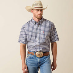 Ariat Men's Pro Series Barry Evening Blue Plaid Classic Fit Shirt