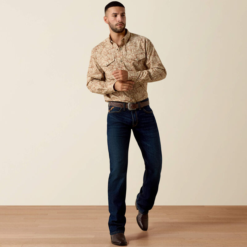 Ariat Men's Irish Creme Fynn Classic Fit Snap Shirt