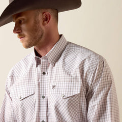 Ariat Men's Wrinkle Free Draco Long Sleeve Snap Shirt - White