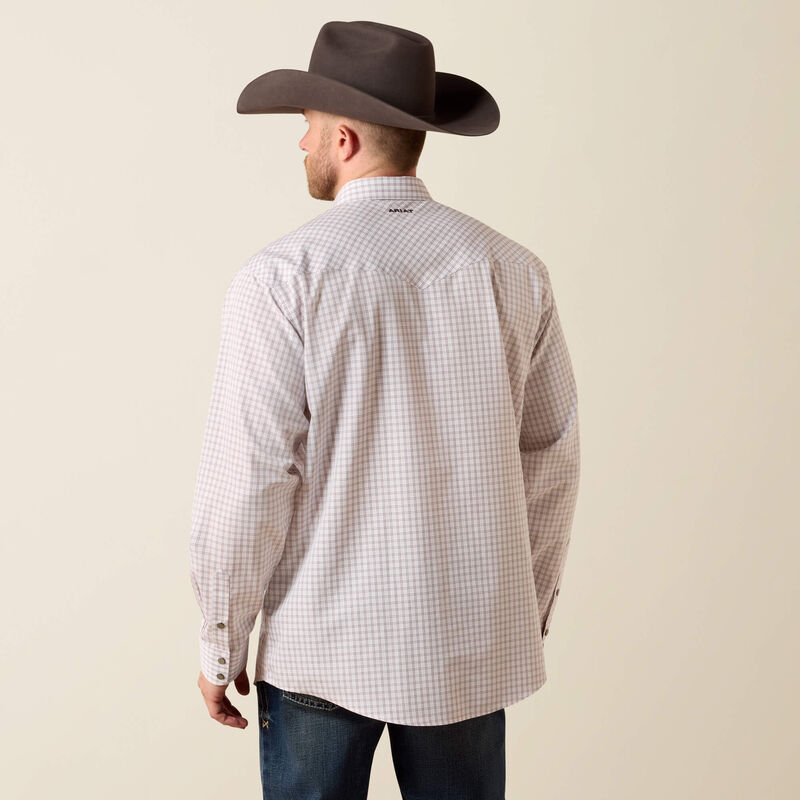 Ariat Men's Wrinkle Free Draco Long Sleeve Snap Shirt - White