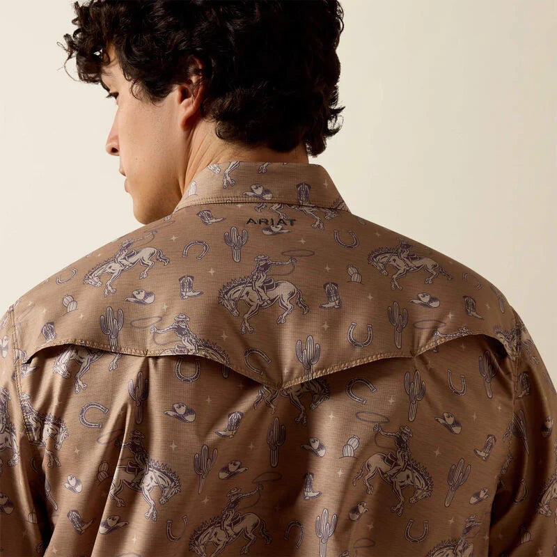 Ariat Printed Cartouche VentTEK Western Fitted Snap Shirt