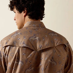 Ariat Printed Cartouche VentTEK Western Fitted Snap Shirt