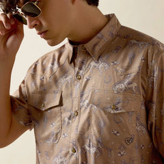 Ariat Printed Cartouche VentTEK Western Fitted Snap Shirt