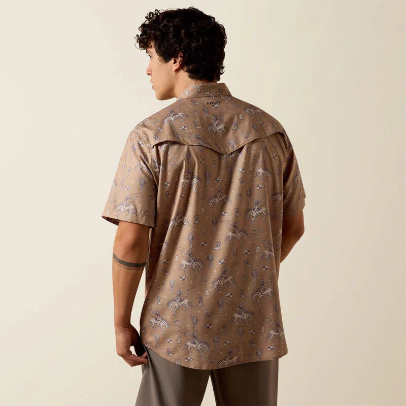 Ariat Printed Cartouche VentTEK Western Fitted Snap Shirt