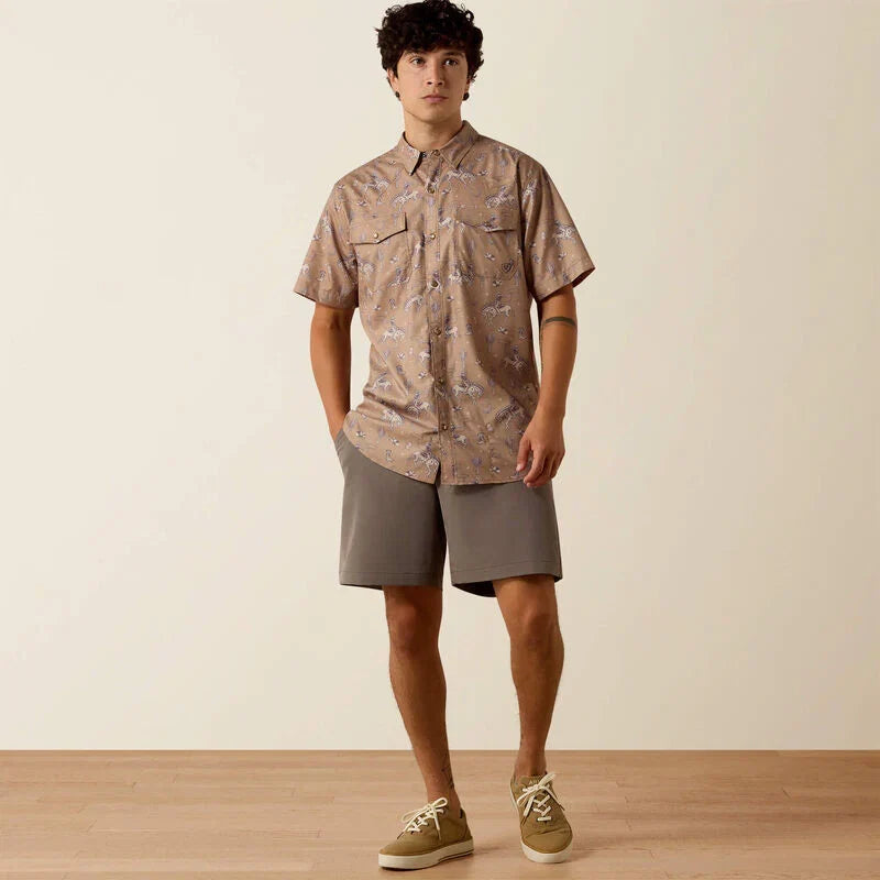 Ariat Printed Cartouche VentTEK Western Fitted Snap Shirt