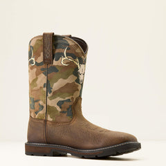Ariat Groundbreaker Antler Waterproof Wide Square Toe Work Boot