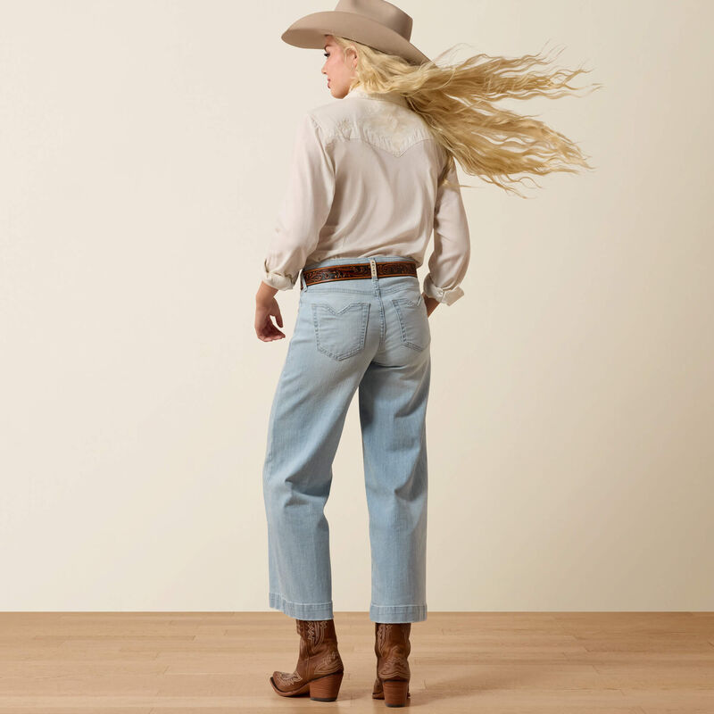 Ariat Women's Perfect Rise Clare Wide Leg Crop Jeans