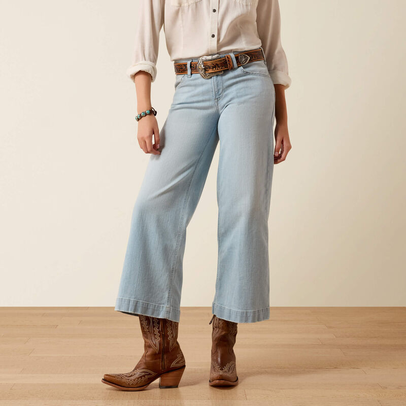 Ariat Women's Perfect Rise Clare Wide Leg Crop Jeans