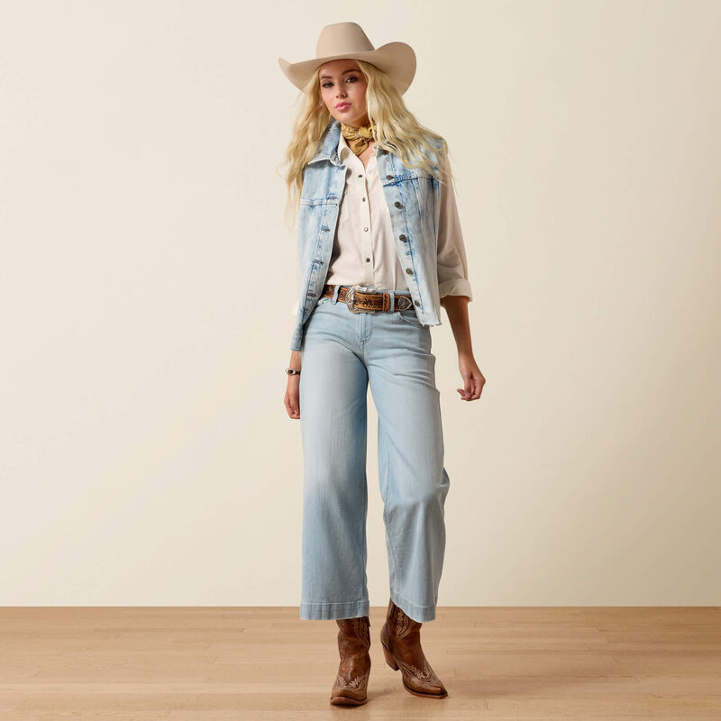 Ariat Women's Perfect Rise Clare Wide Leg Crop Jeans