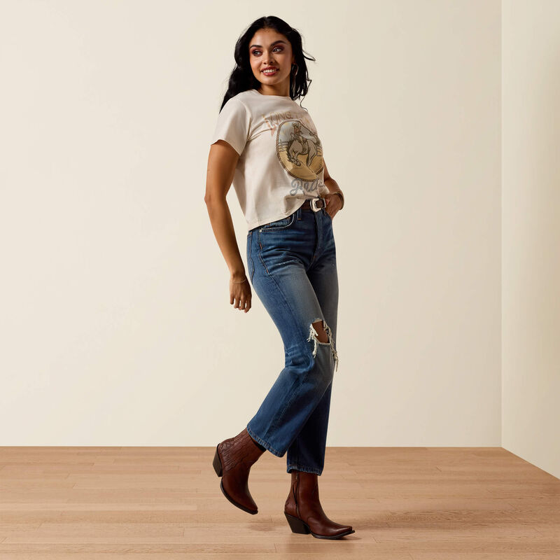 Ariat Women's Ultra High Rise Relaxed Tomboy Straight Leg Jeans