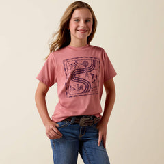 Ariat Girl's Mauvelous Farm Quilt Tee