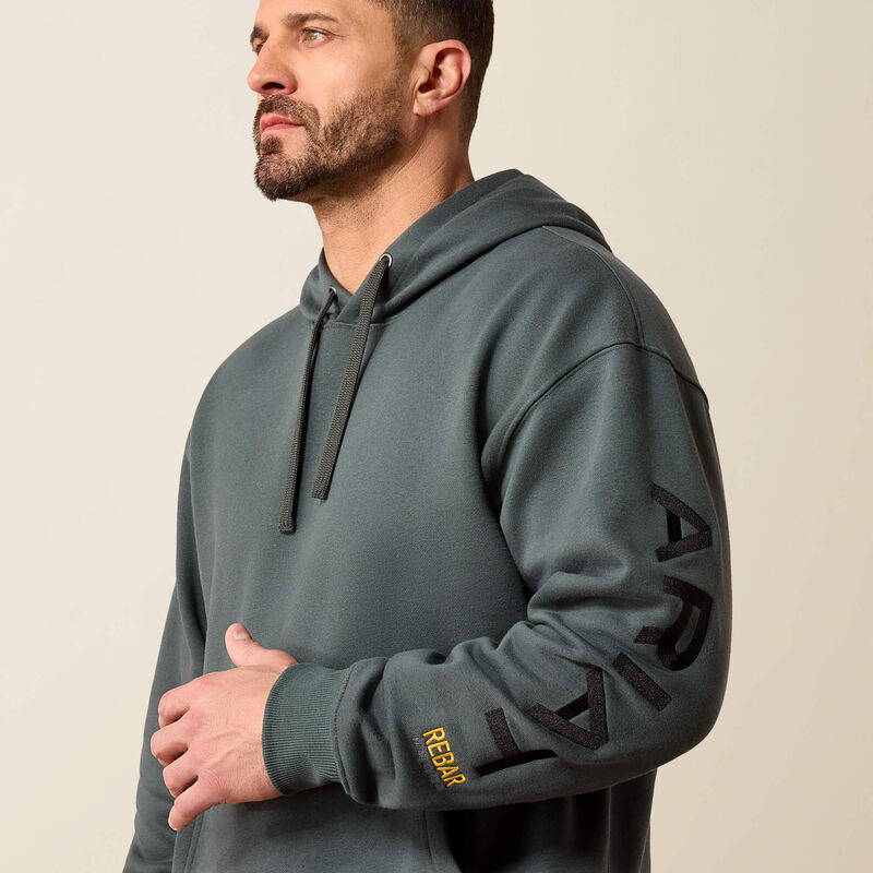 Ariat Men's Rebar Workman Graphic Hoodie | Steel Green
