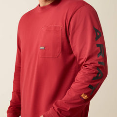 Ariat Men's Rebar Workman Logo Tee | Red Brick