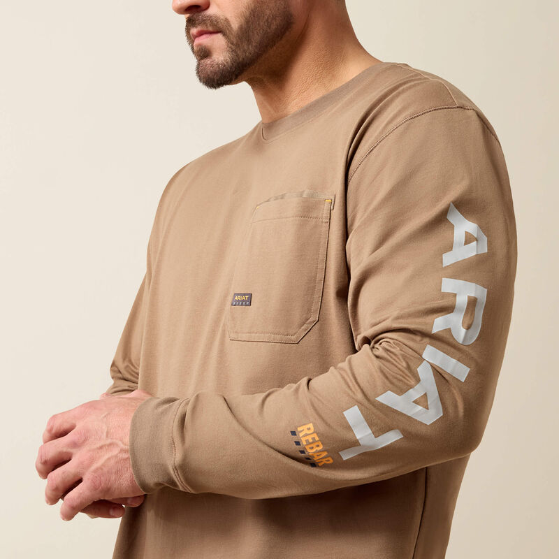 Ariat Men's Rebar Workman Logo Tee | Caribou Harbor Mist