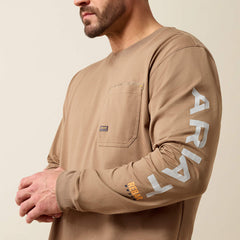 Ariat Men's Rebar Workman Logo Tee | Caribou Harbor Mist