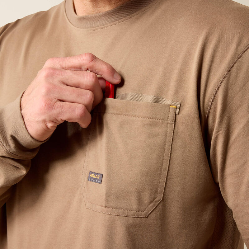 Ariat Men's Rebar Workman Logo Tee | Caribou Harbor Mist