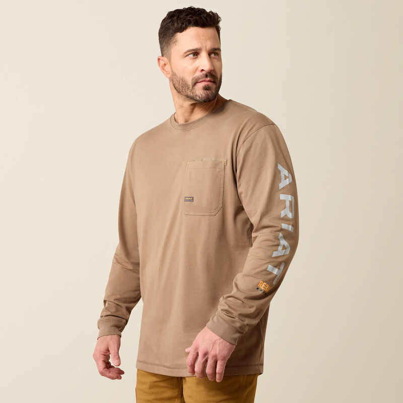 Ariat Men's Rebar Workman Logo Tee | Caribou Harbor Mist