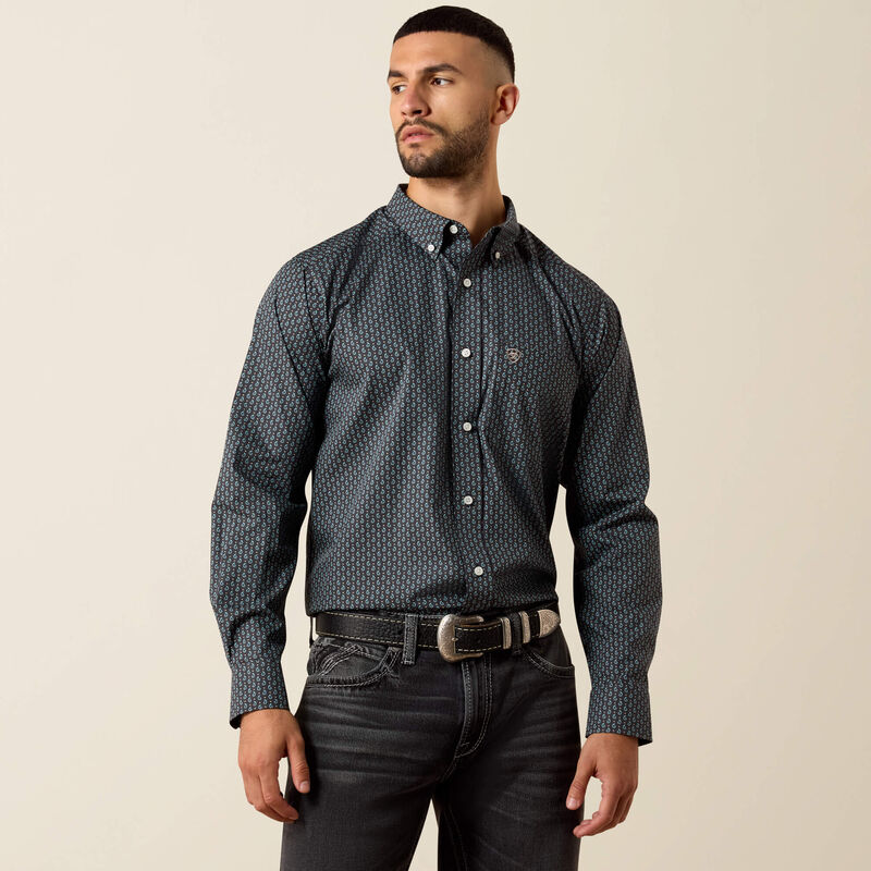 Ariat Men's Wrinkle Free Barnaby Classic Fit Shirt | Phantom Paisley