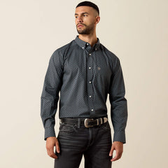 Ariat Men's Wrinkle Free Barnaby Classic Fit Shirt | Phantom Paisley