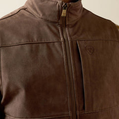 Ariat Men's Vernon Softshell Vest | Wren Faux Leather Print