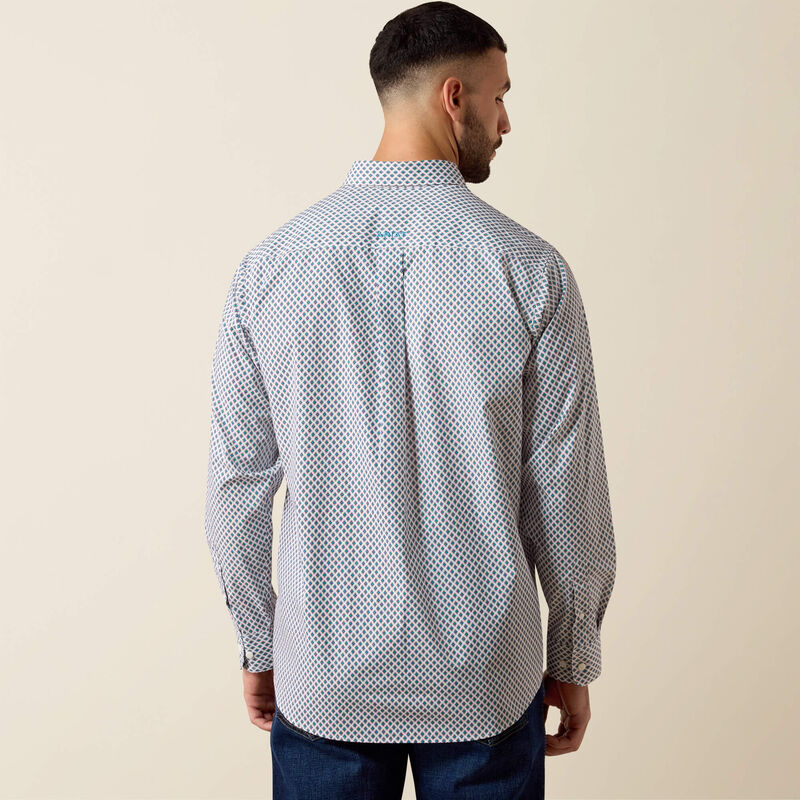Ariat Men's Perez Classic Fit Shirt | White Geometric Print