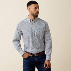 Ariat Men's Perez Classic Fit Shirt | White Geometric Print