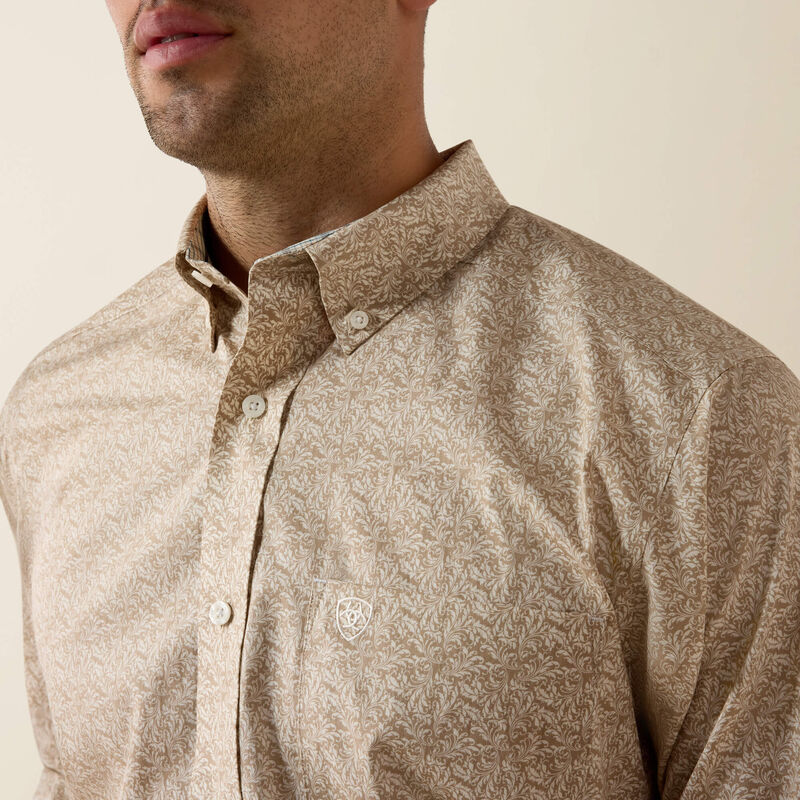 Ariat Men's Wrinkle Free Bartlet Classic Fit Shirt | Savannah Tan