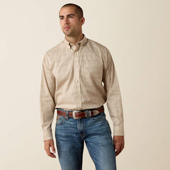 Ariat Men's Wrinkle Free Bartlet Classic Fit Shirt | Savannah Tan