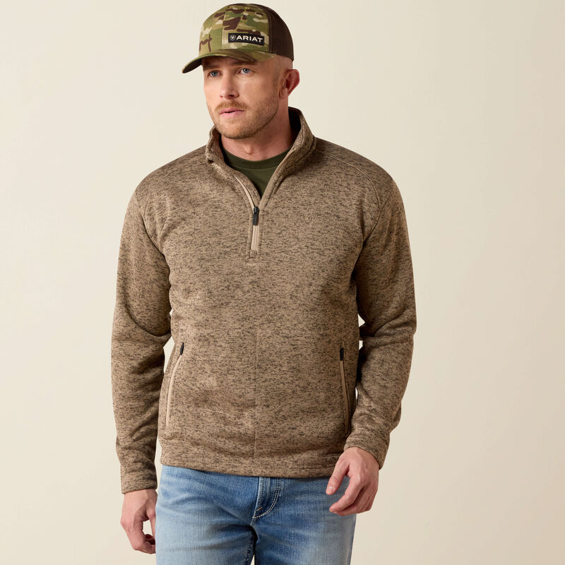 Ariat Men's Caldwell 1/4 Zip Sweater | Savannah Tan