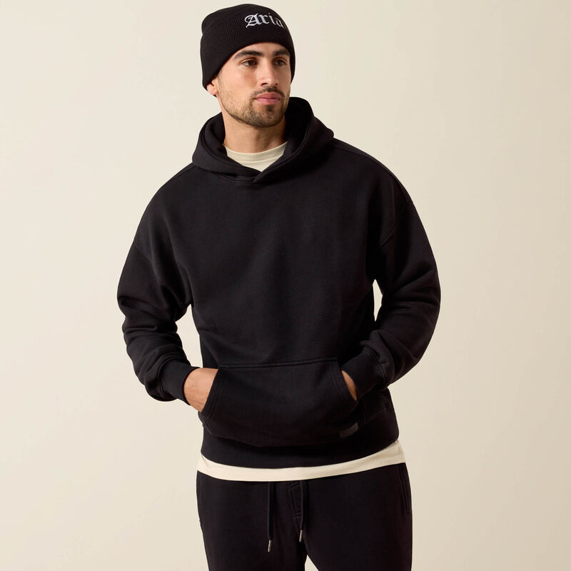 Ariat Men's ToughStock Washed Heavyweight Fleece Hoodie | Black