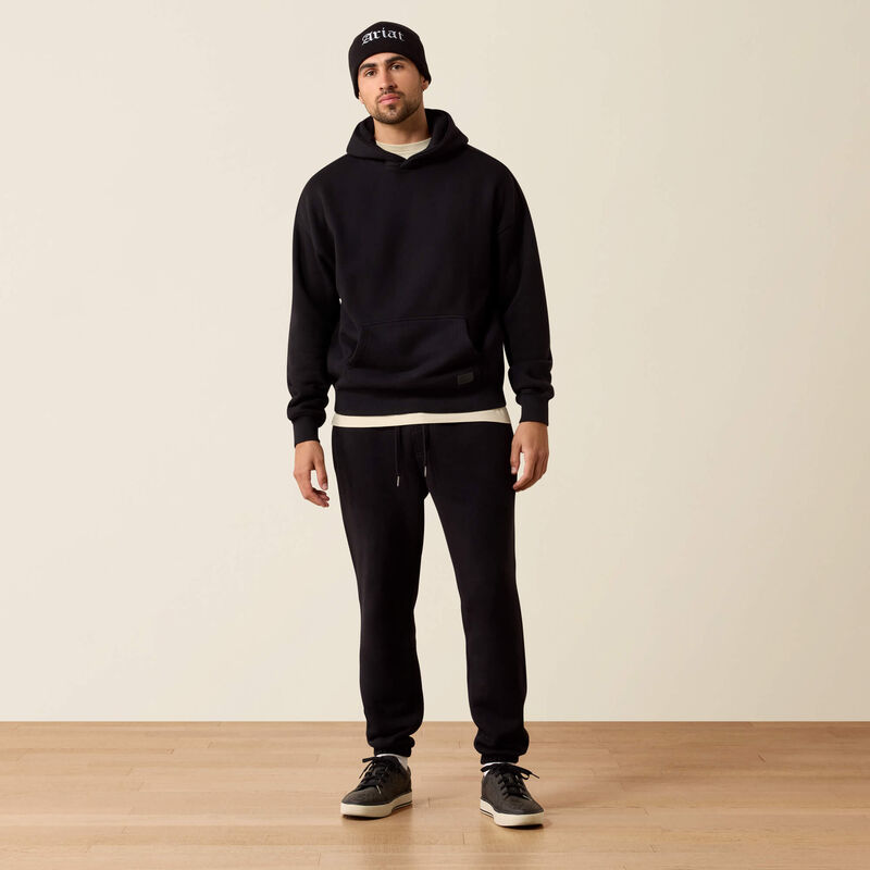 Ariat Men's ToughStock Washed Heavyweight Fleece Hoodie | Black