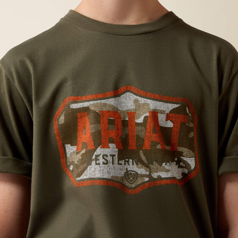 Ariat Kids Wild Creek Camo Tee | Army Green