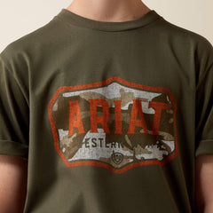 Ariat Kids Wild Creek Camo Tee | Army Green