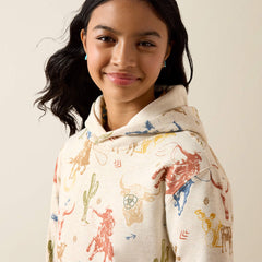 Ariat Girls Ranch Tale Hoodie | Desert Run Toile