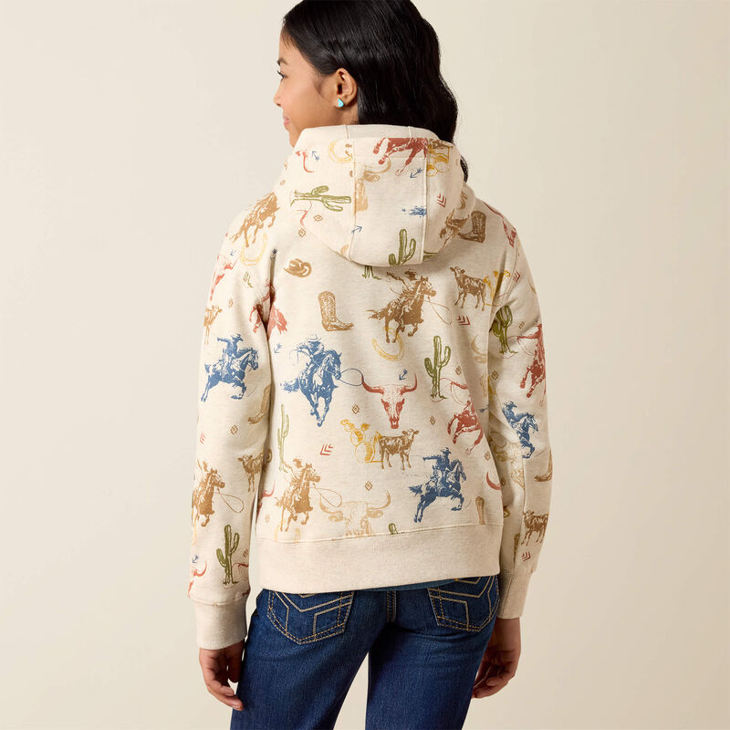 Ariat Girls Ranch Tale Hoodie | Desert Run Toile