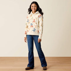 Ariat Girls Ranch Tale Hoodie | Desert Run Toile