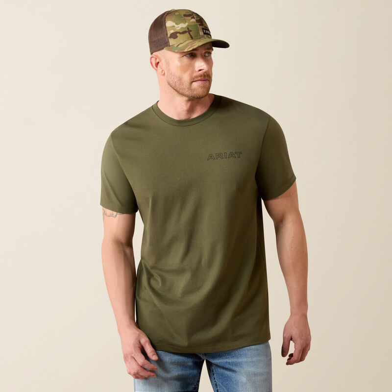 Ariat Men's Rust Serape Shield T-Shirt | Grape Leaf