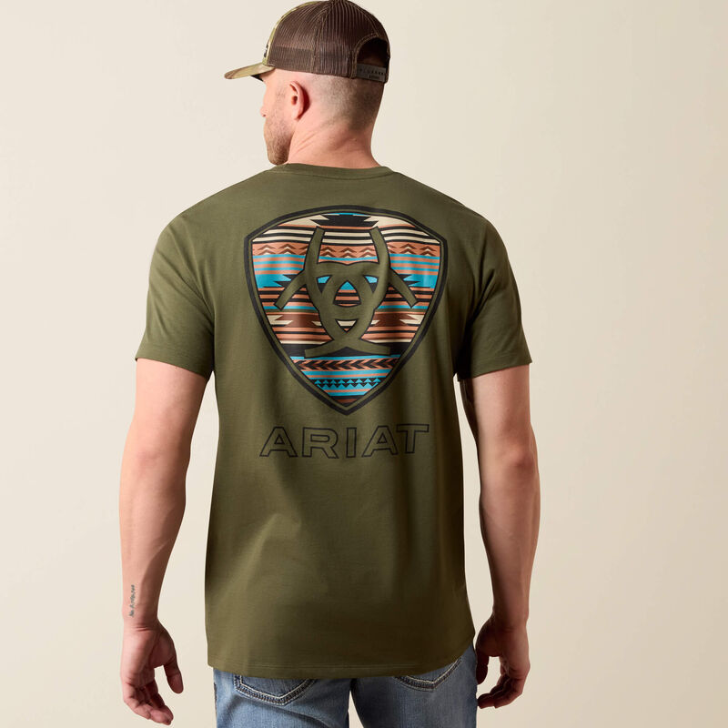 Ariat Men's Rust Serape Shield T-Shirt | Grape Leaf