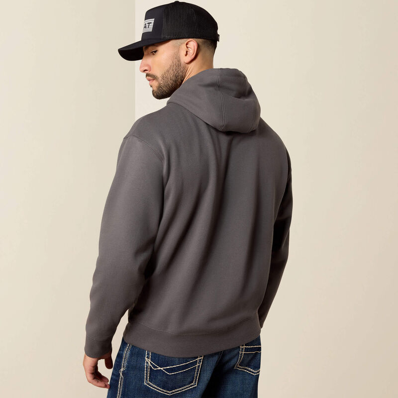 Ariat Men's Leather Diamond Hoodie | Dark Shadow